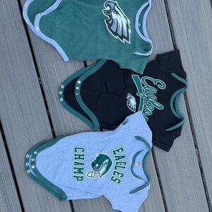 NFL Infant Bodysuit Trio in Green, Gray, Black